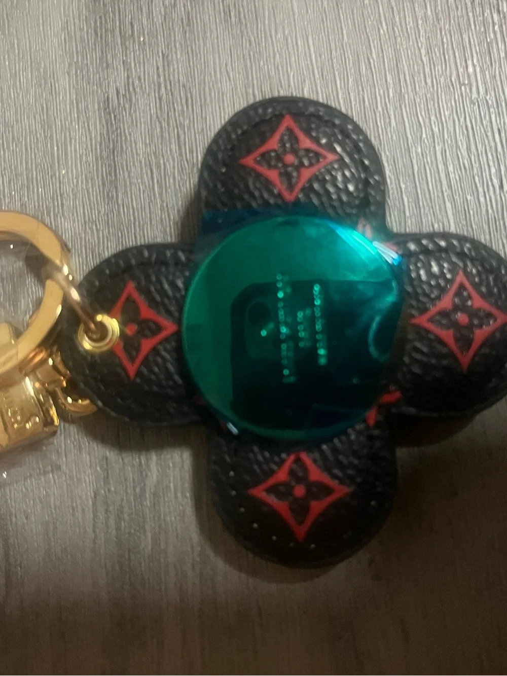 Luxury Fashion Red and Black Flower Bag Charm Keyring